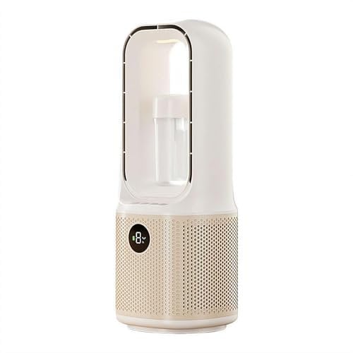 3-in-1 Bladeless Fan with Air Purifier,Indoor Heater,Fan and Heater Combo HEPA Filter,Tip-Over Switch,90° Oscillating Tower Fan, Remote Control, Touch, 8H Timer, 9 Speeds for Bedroom Room Home Office