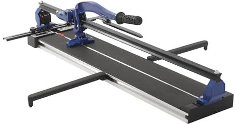 Tagliapiastrelle manuale in lega di alluminio resistente da 120 cm con funzione a infrarossi, tagliapiastrelle di precisione per un taglio preciso di 4-15 mm di spessore (blu, 80 cm)