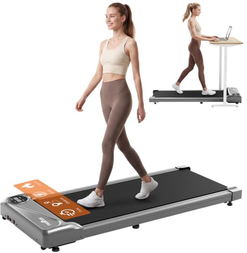 THERUN 1-6 km/h Walking Pad Under Desk Treadmill Compact Home Office | Incline Option, 1-6 km/h Speed, 90×40cm Belt, 120kg Capacity, 2.5HP Motor, Remote Control, Space-Saving, Multiple Colors