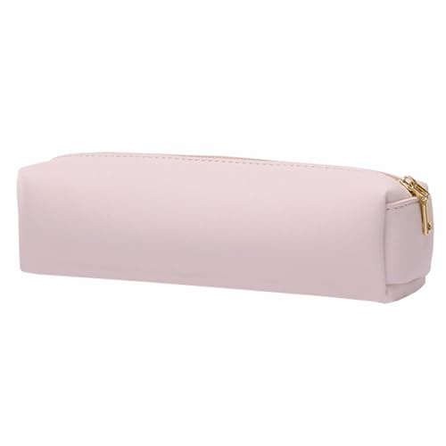 Trousse portable moderne en cuir PU pour stylos et fournitures scolaires pour fournitures de papeterie, pinceaux de maquillage, pinceaux de maquillage, rose, 20.5 x 6 x 6cm, Moderne