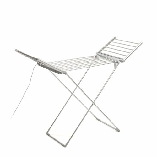 CELLUSTOP Elektrischer Wäscheständer, beheizbar, 230 W, mit 20 Stangen, schnell trocknend, Struktur aus Aluminium, tragbar und kompakt, 147 x 113 x 54 cm