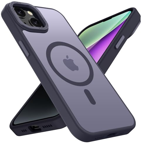 KPPIT for iPhone 13 mini case,Dark Purple | Compatible with MagSafe,Translucent Matte,Slim Shockproof