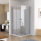MIQU Duschkabine Eckeinstieg Dusche Falttür 180º Duschwand Duschabtrennung Nano Glas (100x75x197cm / ohne Duschtasse)