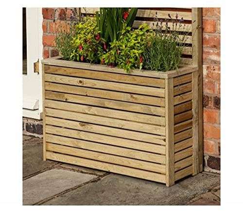 Rowlinson GCPL693 Garden Creations Tall Planter, Natural, 90 x 30 x 60 cm