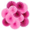 EASY JOY Pink Party Decorations 12Pcs Hanging Paper Fans Set Hot Pink Honeycomb Paper Fans Decoration Wall Decor for Girls Birthday Parties Baby Showers Wedding Party