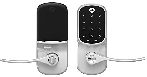 Yale Assure Hebel, Touchscreen, Tastenfeld (für Türen ohne Riegel) – Keyless Entriegelung mit Pincode-Entriegelung und One-Touch- oder Auto-Locking, Nickel satiniert