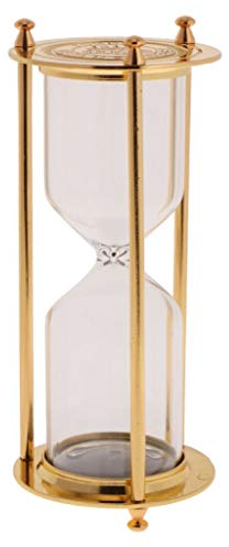 Tubayia Retro Leeres Sanduhr mit Metallrahmen Ornament für Geschenk Hauptdekoration Bürodekoration