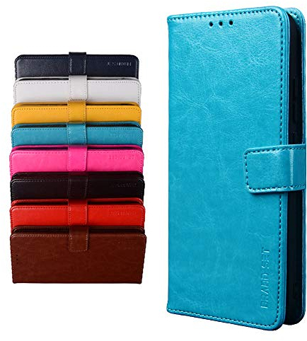 BRAND SET Schutzhülle für Nokia 2.3 Handyhülle Brieftasche Kunstleder mit Magnetverschlussverriegelung und Stent-Funktion Geeignet Flip Handyhülle für Nokia 2.3(Blau)