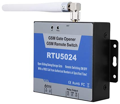 Focket GSM Door Gate Opener, RTU5024 IP30 GSM Mobile Phone Access Controller Remote Control Switch Free Call SMS Door Control Security Door Access Control, Support 850/900/1800/1900MHz