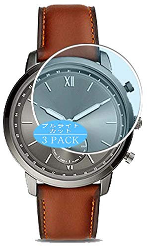 Vaxson Lot de 3 films protecteurs d'écran anti-lumière bleue compatibles avec les montres connectées Fossil Hybrid Neutra, taille du boîtier : 45 mm, film protecteur anti-lumière bleue [pas en verre