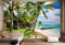 ZXCHEE Papier Peint Panoramique Paysage De L'Île Maurice 250x175cm Papier Peint Intissé 3D Tapisserie Poster Decoration Murale Chambre Salon