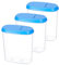 MiraHome Schüttdose für Müsli 2L 3er Set Blau – Vorratsdosen mit Deckel luftdicht – Frischhaltedosen mit Deckel – Aufbewahrungsbox Küche für Mealprep & Organisation
