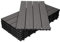 ECD Germany WPC Terrassenfliesen 60x30 cm/24 Stück=4m², Anthrazit, geriffelt, Holzoptik, Bodenbelag mit Klicksystem und Drainage, Terrassendielen Balkonfliesen, Klickfliesen für Terrasse Garten Balkon