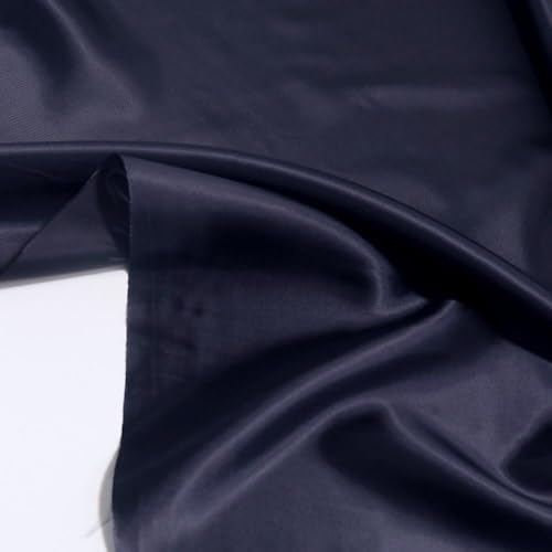 1m Viskose Futterstoff Meterware Futter-Taft | Blickdicht knitterarm | universal Stoff Dekostoff Kleiderstoff Hochzeitsstoff Kostümstoff | Stoffe zum Nähen Meterware Dekorieren (Dunkel Blau)
