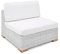 Garland Poly Rattan Loungesessel Havanna Rückenlehne Auflagen 95x92x63 cm Teak Holz Alu Sessel Garten Lounge Mittel-Modul - Weiß Grau