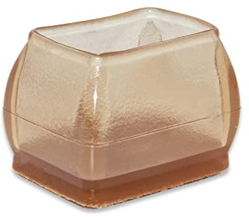 Flyshop, Protezioni per gambe della sedia, 16 pezzi, feltrini, prevenire graffi, ridurre il rumore, rettangolari, per adattarsi da 3,8 cm a 5,1 cm x 2,5 cm a 3,8 cm, marrone