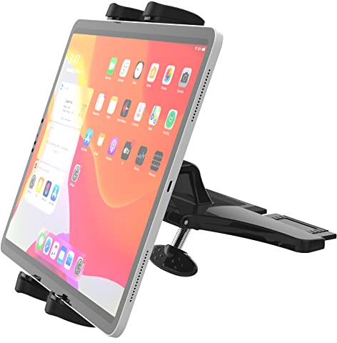 Cuxwill Auto-CD-Slot Tablet-Halterung für Tablets und Handys mit einer Bildschirmdiagonale von 10.2 bis 33 cm, Samsung Galaxy Tabs, iPhone etc.