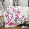 Loussiesd Blumen Fleece Decke Botanische Zweige Kuscheldecke für Frauen Erwachsene 3D Schmetterlinge gedruckt Wohndecke 150x200cm Blätter Blumen Natur Fuzzy Decke für Schlafsofa Couch