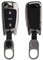 kwmobile Accessoire Clé de Voiture Compatible avec Audi Clé 3-Touches - Coque de Protection en métal Rigide Gris foncé