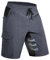 Hiauspor Wanderhose Herren Kurz MTB Hose Leichte Schnelltrocknend Cargo Bermuda Chino mit 5 Taschen Männer Wandershorts Outdoor Trekking Shorts Sommer Stretch Mountainbike,Arbeit,Sport (3XL, Grau)
