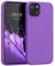 kwmobile Handyhülle für iPhone 13 Hülle, für iPhone 13 Case - Hülle Silikon - kabelloses Laden - Orchidee Lila