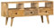 vidaXL Meuble TV Armoire Basse avec 3 Tiroirs Meuble Multimédia Armoire Stéréo Salle de Séjour Salon Maison 110x36x50 cm Bois de Manguier Massif