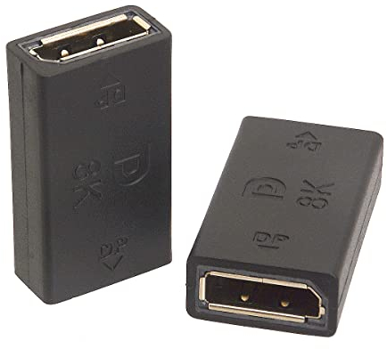 HTGuoji Displayport-Koppler, 8K @ 60HZ DP-Buchse auf Buchse, DP-Buchse-Adapter unterstützt DisplayPort 1.4 für DP-Kabelverlängerung und -übertragung (2 Stück)