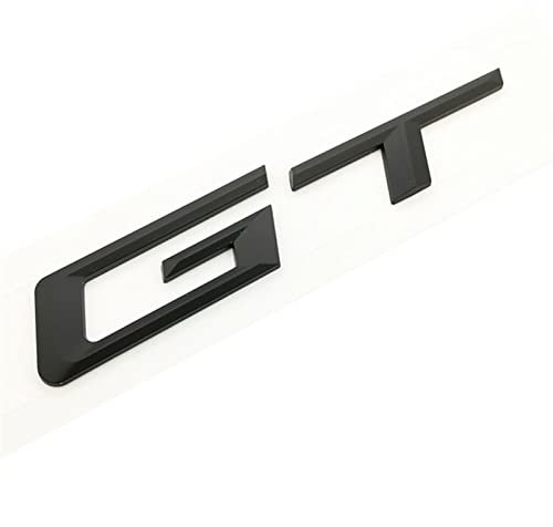 MSEURO 3D ABS Schwarz Chrom Auto Buchstaben Hinten Stamm Abzeichen GT Emblem Logo Schriftzug Aufkleber Fit for BMW 3 5 6 Fit for GT F34 F07 G32 Zubehör (Color : Black Brfore 2013)
