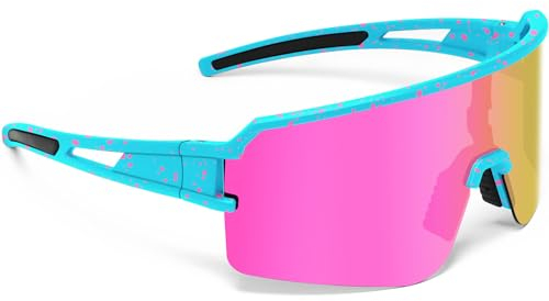 SPOSUNE Polarisierte Fahrradbrille für Männer und Frauen, UV400-Schutz, Sport-Sonnenbrille für Baseball, Laufen, Angeln, Reiten