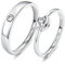 Beydodo Eheringe Silber 925 Paarpreis, Ringe Sonne Mond mit Gravur I Love You Hochzeitsringe Paar Ringe Set Verstellbar