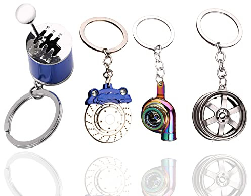 Akayoo Fast and Furious 10 Schlüsselanhänger Gangschaltung,Fast and Furious Shifter Schlüsselanhänger,car Keyrings for Men,Kreatives Auto Teil Modell Getriebe Schalthebel -B||4pcs