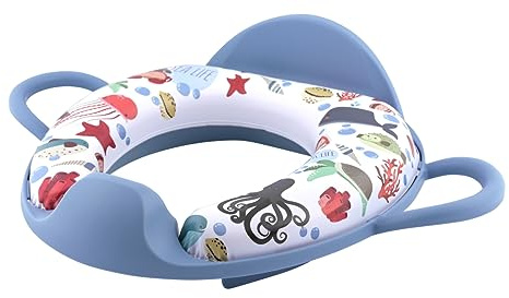 Lorelli Toilettensitz Rückenlehne Handgriff gepolstert, Spritzschutz, Kunststoff dunkelblau