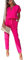 amropi Jumpsuit Damen Elegant Kurzarm Playsuit V-Ausschnitt Casual Lose Overalls Lang Romper Rot Rosa,L