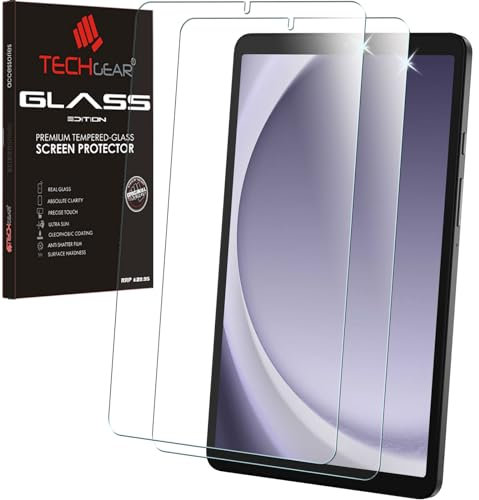 TECHGEAR Screen Protector for Galaxy Tab A11 8.7 (2025) & Tab A9 8.7 (2023) [2 Pack] Tempered Glass Film Guard for Samsung Tab A11/A9 Tablets SM-X130/X135/X136/X110/X115/X117 – Clear Glass