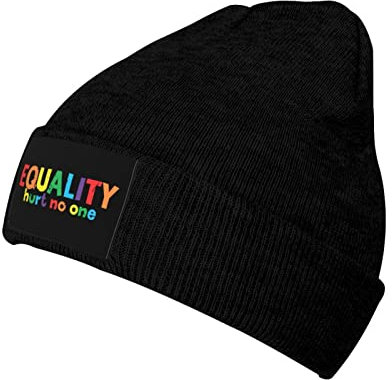 874 Beanie Mütze Gleichberechtigung Schadet Niemandem LGBT Gay Pblack Wintermütze Klassisches Cuffed Hats Bequeme Beanie Hat Für Wandern Camping Running