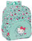 Safta HELLO KITTY SEA LOVERS - Mochila Escolar Infantil Animada, Mochila Niño, Mochila Infantil, Adaptable a Carro, Ideal para Niños en Edad Escolar, Cómoda y Versátil, 26x11x34 cm, Color Turquesa