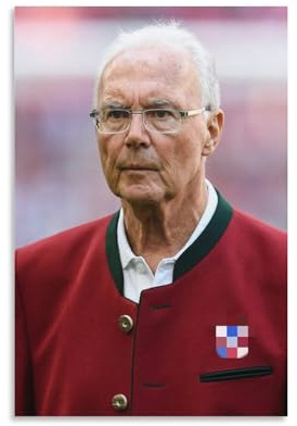 CHUHUAN Poster auf Leinwand, Motiv: Europäischer Fußballspieler Franz Anton Beckenbauer, 2 Stück, modernes Familiendekor-Poster, 40 x 60 cm