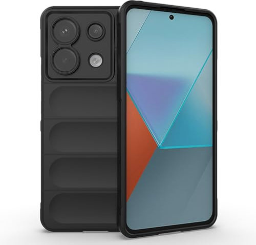 BORYA Cover per Xiaomi Redmi Note 13 Pro 4G, Antiurto Morbida Silicone TPU Bumper Custodia, Durevole Anticaduta Progettazione dell'airbag Ultra Sottile Leggero Case, Nero