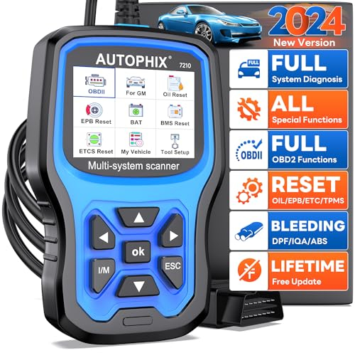 AUTOPHIX 7210 Vollsystem OBD2 Diagnosegerät Fit für GM-Gruppenfahrzeuge Alle Funktionen Diagnosegerät Auto mit Öl EPB ABS SRS SAS DPF TPMS Zurücksetzen Batterie Registrierung Tool