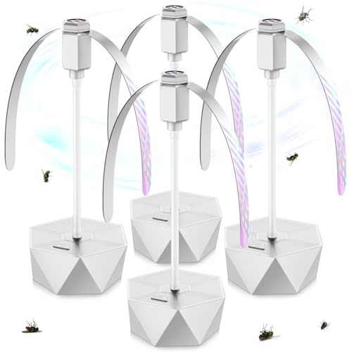 PIMAG Ventiladores de moscas para mesas, repelente de moscas para interiores y exteriores, mantiene a las moscas alejadas, ventiladores repelentes para mesas con cuchillas holográficas para picnic