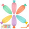 Svalor Mini Textmarker Karottenform, 6 Stück Bunt Lustige Textmarker, 6 Farben Highlighter Pen, Lustig Schultüte Party Mitgebsel Ostergeschenke für Kinder Zeichnung oder Hervorheben