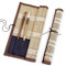 Lpitoy Porte-Pinceau De Peinture, À roulettes Portable en Bambou, Étui pour Stylos De Calligraphie, Paquet De Rideaux, Pochette pour Stylos De Dessin pour Fournitures Artistiques