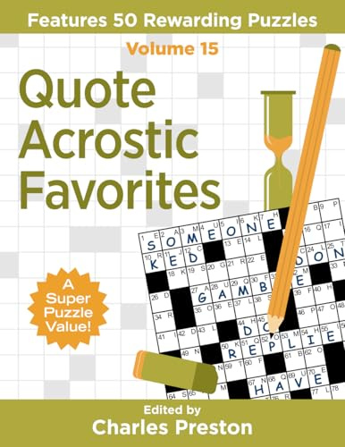 Quote Acrostic Favorites: Features 50 Rewarding Puzzles