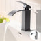 Wasserhahn Bad Waschtischarmatur Wasserfall Wasserhahn Bad Wasserfall Waschtischarmatur Einhandmischer Armatur Waschbecken Mischbatterie Waschbecken Heiß und Kalt Einstellbar (Grau)