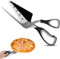TNOMSNO Pizzaschere, Pizzaschneider Multifunktionale Küchenschere, Einfach zu Verwendende und zu Reinigende Pizzaschere, Pizzaschere für Crepes, Torten und Pizzen, 27.5 cm (Schwarz)