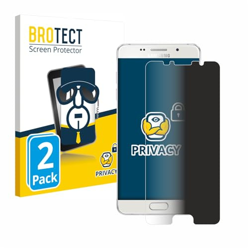 BROTECT Blickschutzfolie für Samsung Galaxy A5 2016 | 2 Stück Anti-Spy Displayschutz Made in Germany Smartphones und Handys Privacy Screen Protector Blaulichtfilter Klare Folie