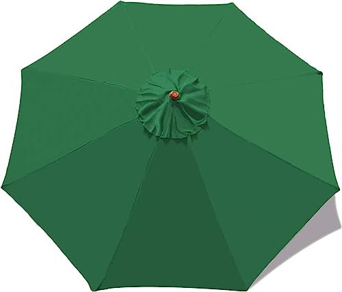 Yaqor Tela Sombrilla 8 Varillas 3 Metros Color Verde. Recambio Sombrilla 8 Varillas 3 Metros Resistente Y Grueso. Repuesto Sombrilla 3m 8 Varillas Para Sombrillas De Terraza.