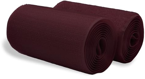 Klettband, Burgunderrot, 10,2 cm breit, zum Aufnähen, nicht klebend, 91 cm, Klettverschluss, ideal für Feuerwehrmann, Uniform, Kleidung, Taschen, Schuhe, DIY Handwerk