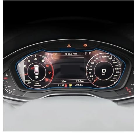 FALELELV Displayschutzfolie Folie Gehärtetem Glas Für A5 Für S5 Für Q5 2016-2019 Auto GPS Radio Navigation Dashboard Screen Protector Display Film