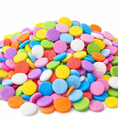 Edible Sprinkles 100g | Edible Sprinkles for Cake Decorating, Cookies & Cupcakes | Edible Colourful Confeetti Sprinkles for Wedding, Birthday & Dessert Toppers (Colorful Confeetti)